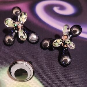 👻Spooktacula Monster Earring & Ring Set.